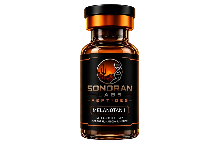Melanotan II research vial by Sonoran Labs